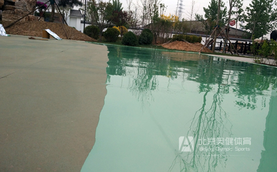 硅PU塑膠球場材料施工現場