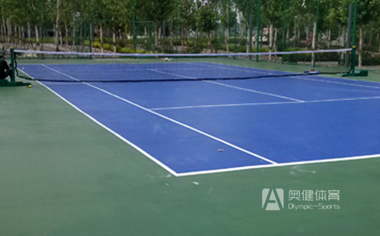 北京網球場丙烯酸施工工程案例之百望山森林公園