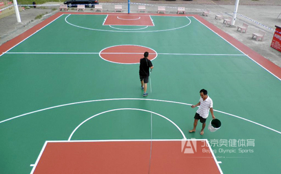 籃球場塑膠地面劃線技術介紹