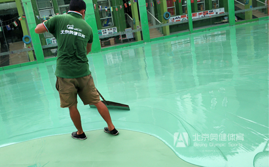 復合型硅PU塑膠球場施工圖