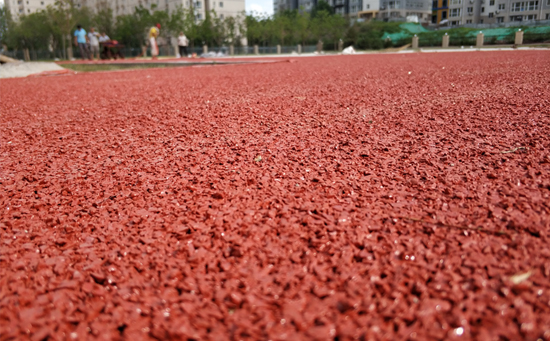 學校操場塑膠跑道細節圖片