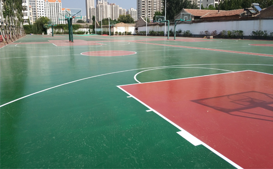 硅pu學校籃球場地面方案
