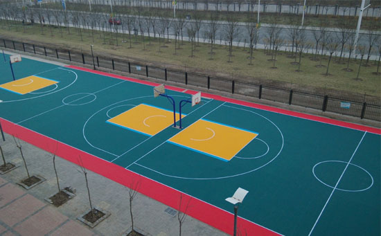 小學懸浮地板籃球場地圖片