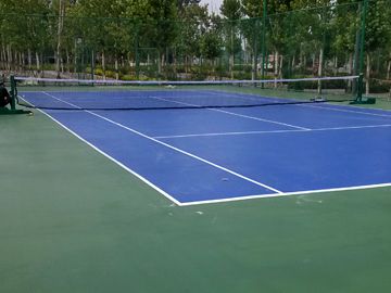 北京網球場丙烯酸施工工程案例之百望山森林公園